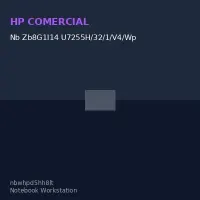 Nb Wks HP Zbook 8 G1I/14 Wuxga IPS Uwva/Core Ultra 7 255H 2/5.1Ghz/32Gb Ddr5/1Tb SSD