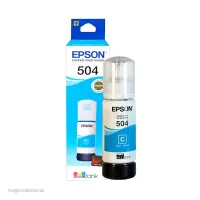 Botella De Tinta Epson T504220-Al, Color Cyan, Contenido 70Ml.para Impresoras Ep
