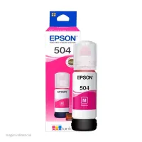 Botella De Tinta Epson T504320-Al, Color Magenta,Contenido 70Ml.para Impresoras