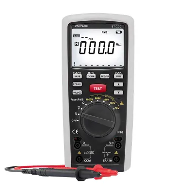 Tester De Aislamiento Digital (Megaóhmetro) Voltcraft Et-200 50V/100V/250V/500V/1000V