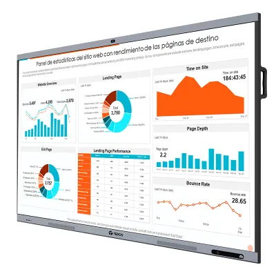 Pantalla Táctil Interactiva Teros Te7511W, 75 D-Led IPS 3840X2160, 8 Ms, 8Gb, Androi