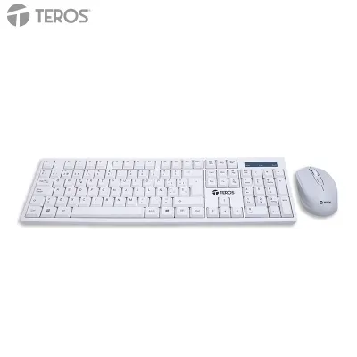 Combo Inalámbrico Teclado + Mouse Teros Te-5016S,Blancocombo Inalámbrico Teros T