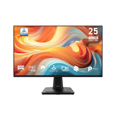 Monitor Plano Gaming MSI Pro Mp251 E14L, 24.5 FHD Ips, 144Hz, HDMI X1, VGA X1El