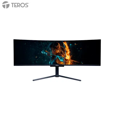 Monitor Curvo Gaming Teros Te-4920G, 49 Uwqhd Qd-Oled, 144Hz, 0.03Ms, Hdmi, Dp, Audi