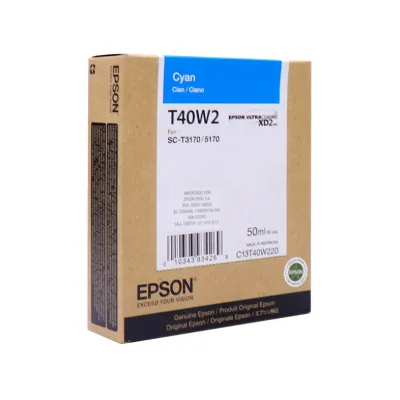 Cartucho De Tinta Epson T40W220, Ultrachrome Xd2,Contenido 50Ml, Color Cyan.las