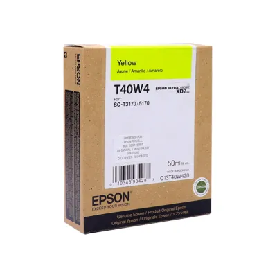 Cartucho De Tinta Epson T40W420, Ultrachrome Xd2,Contenido 50Ml, Color Amarillo.