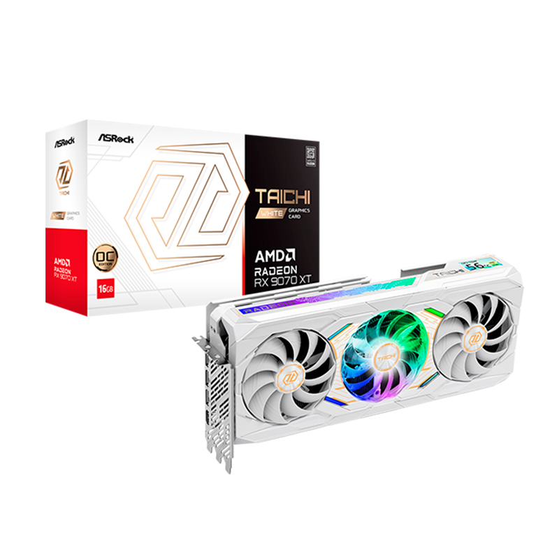 Tarjeta De Video Asrock AMD Radeon RX 9070 XT Taichi White 16GB Oc, 16 GDDR6 PCI-E 5.