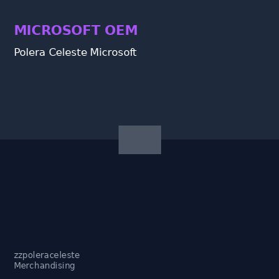 Polera Celeste Microsoft